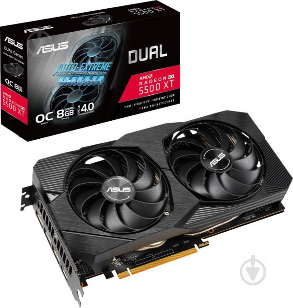 Видеокарта Asus Radeon RX 5500 XT EVO OC 8GB GDDR6 128bit (DUAL-RX5500XT-O8G-EVO) - фото 6