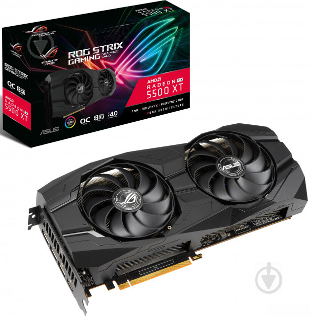 Відеокарта Asus Radeon RX 5500 XT ROG Strix Gaming OC 8GB GDDR6 128bit (ROG-STRIX-RX5500XT-O8G-GAMING) - фото 9