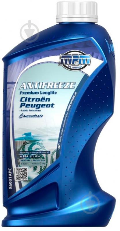 Антифриз MPM Premium Longlife Antifreeze Сitroen/Peugeot -38°С 1 л зеленый - фото 1