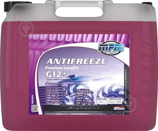 ᐉ Антифриз MPM Premium Longlife Antifreeze G12+ -38°С 20 л червоний ...