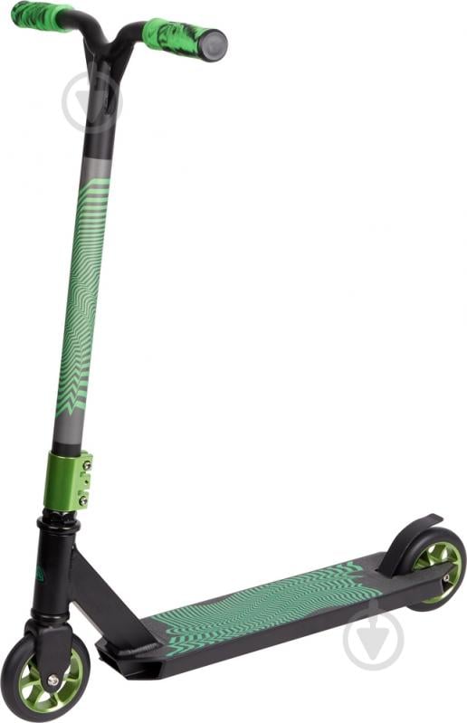 Самокат Firefly ST 350 черно-зеленый 423422-900050 - фото 1