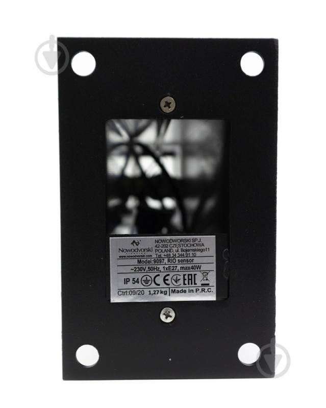 Столб Nowodvorski Rio E27 40 Вт IP54 черный 9097 - фото 3 Столб Nowodvorski Rio E27 40 Вт IP54 черный 9097 - фото 3