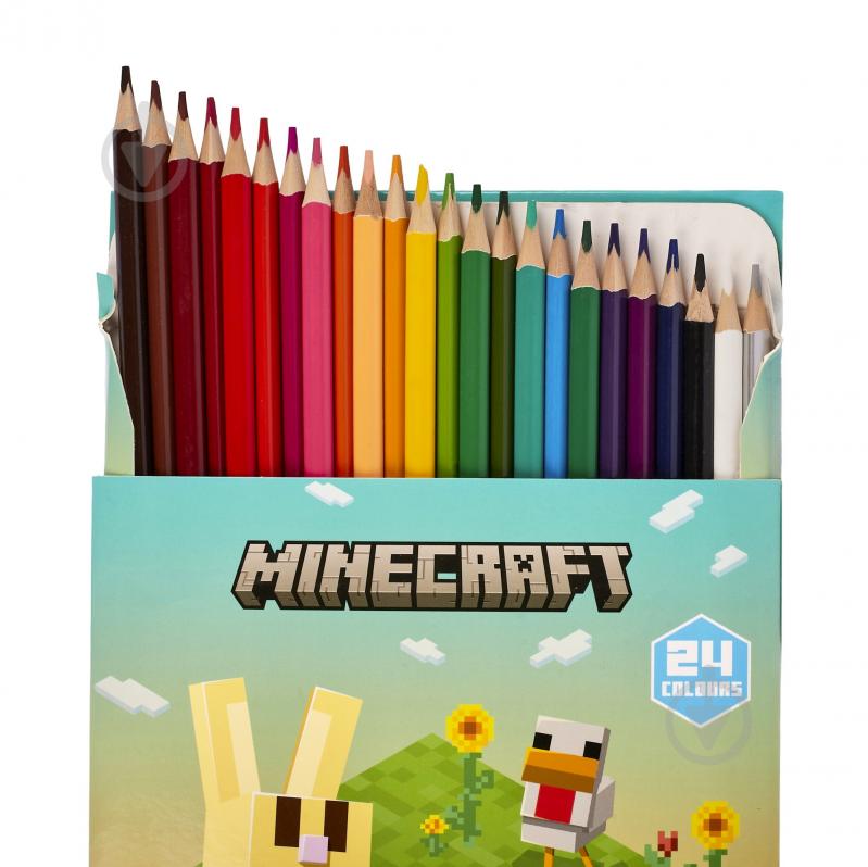 Олівці кольорові Minecraft Spring 24 шт. (290776) YES - фото 2