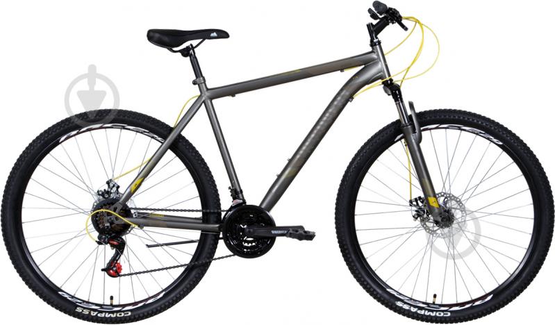 Велосипед Discovery 29"" 19"(48 см) ST Rider AM DD OPS-DIS-29-145 темно-сріблястий із жовтим - фото 1