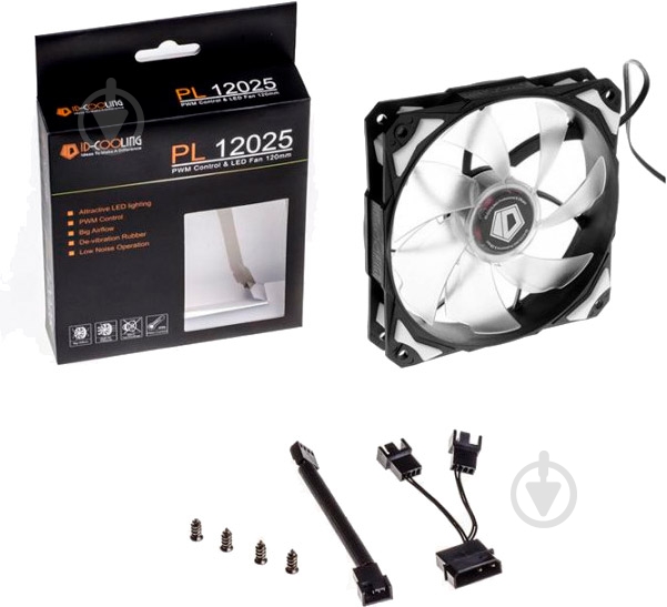 Вентилятор для корпуса ID-Cooling PL-12025-W - фото 2 Вентилятор для корпуса ID-Cooling PL-12025-W - фото 2