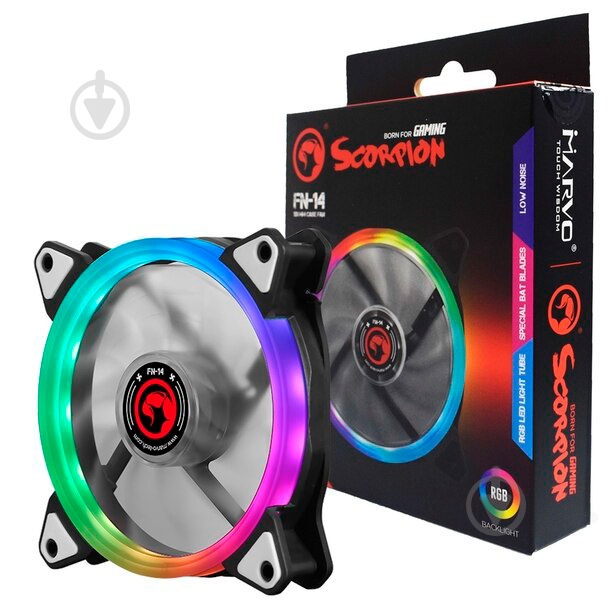 Вентилятор для корпуса Marvo RGB LED (FN-14) - фото 3