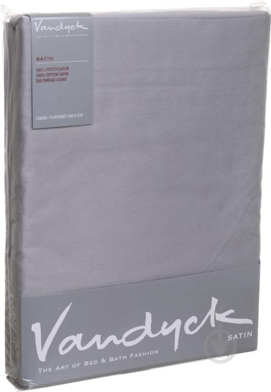 Простынь Flatsheets 270x240 см серый Vandyck - фото 3
