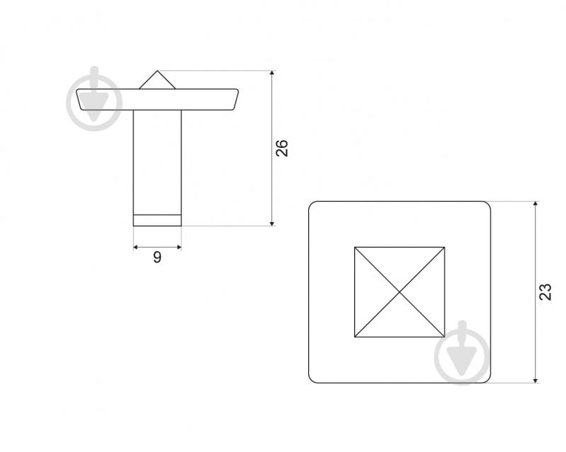 Мебельная ручка кнопка DC K-115 G4 старая бронза - фото 3