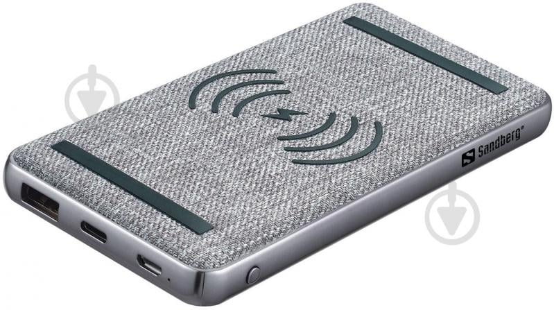 Повербанк Sandberg PD20W Wireless 10000 mAh grey (420-61) - фото 1