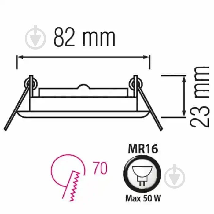 Светильник встраиваемый (Downlight) HOROZ ELECTRIC LAVANTA MR16 матовый хром 015-024-0050-030 - фото 2