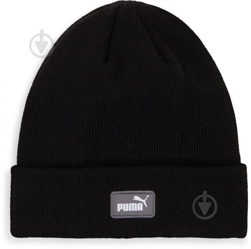 Шапка Puma PUMA Classic Cuff Beanie Jr 02589401 р.one size чорний - фото 1