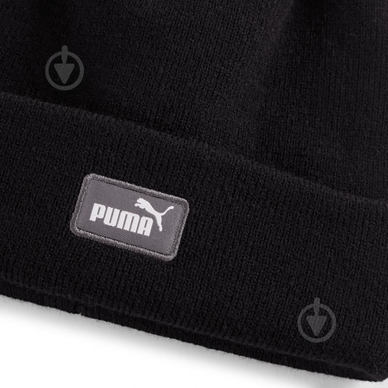 Шапка Puma PUMA Classic Cuff Beanie Jr 02589401 р.one size чорний - фото 3