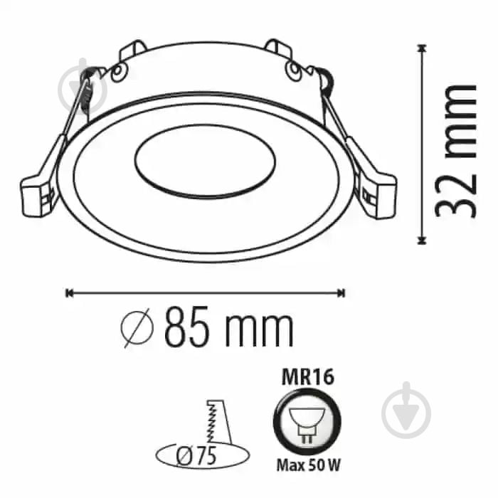 Светильник точечный HOROZ ELECTRIC KARANFIL MR16 белый 015-022-0050-010 - фото 2