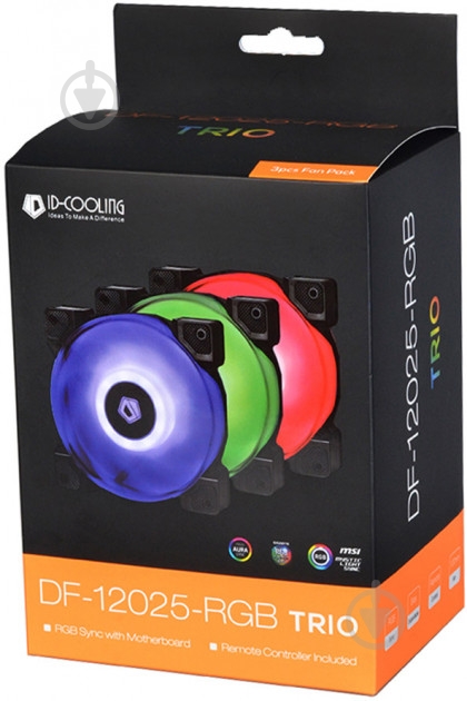 Вентилятор ID-Cooling DF-12025-RGB Trio (3pcs Pack) - фото 11