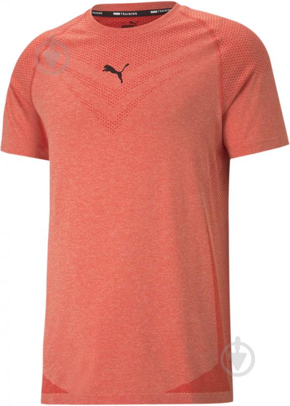 Футболка Puma TRAIN TECH EVOKNIT SS TEE 52011123 р.S оранжевый - фото 2