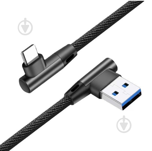 Кабель Cablexpert кутовий 1 м black (CC-USB2J-AMLCML-1M) - фото 1