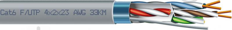 Кабель комп'ютерний багатожильний ЗЗКМ FTP Cat 6e AWG 4x2х0,56 мідь - фото 1