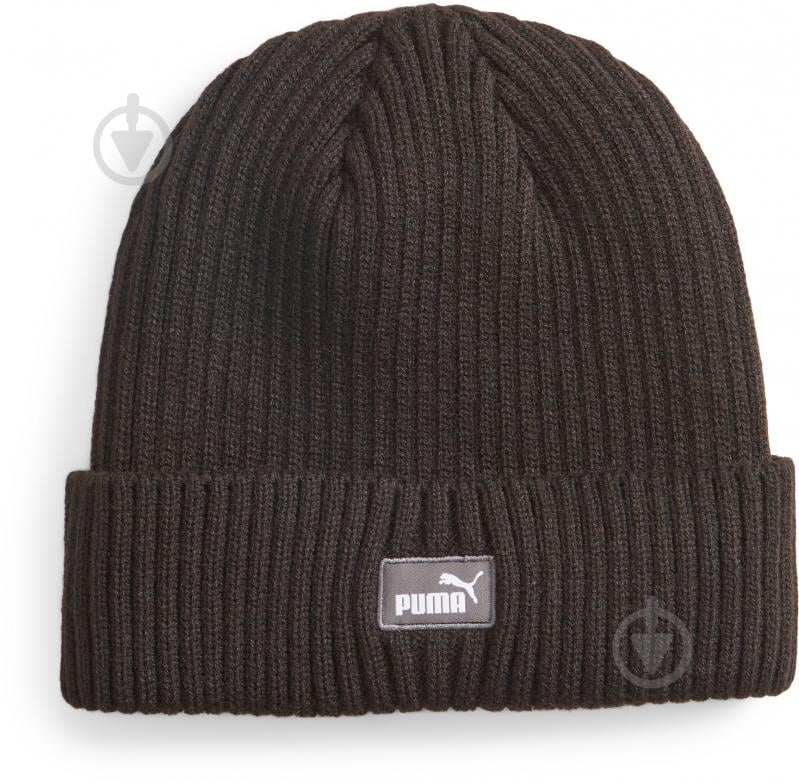 Шапка Puma PUMA Classic Cuff Beanie 02482601 р.one size черный - фото 1