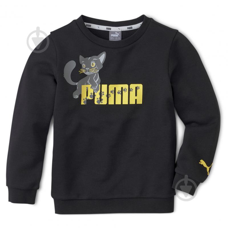 Свитшот Puma Animals Crew 58334901 р. 104 черный - фото 1