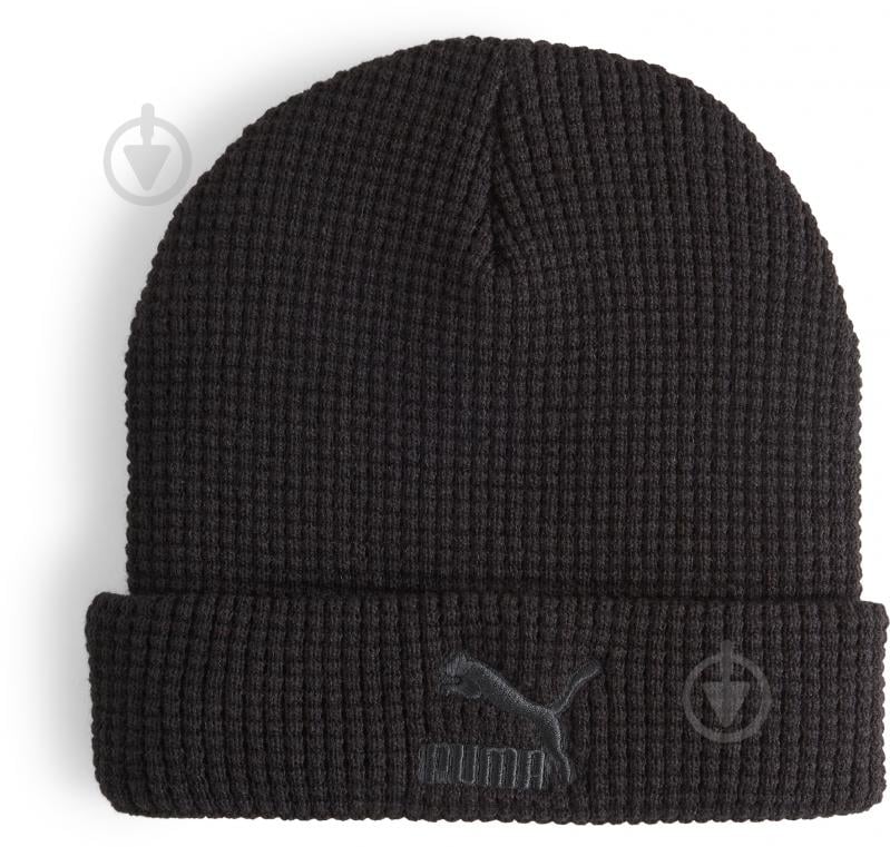 Шапка Puma CLASSICS MID FIT BEANIE 02567701 р.one size чорний - фото 1