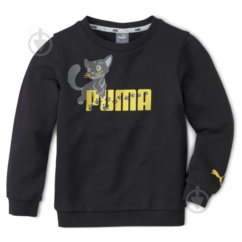 Свитшот Puma Animals Crew 58334901 р. 128 черный - фото 1