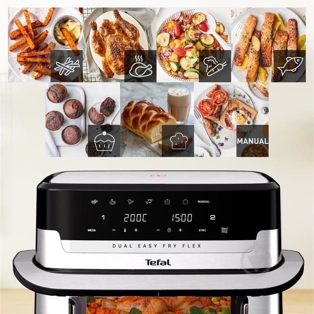Мультипечь Tefal Dual Easy Fry Flex EY922DE0 - фото 7