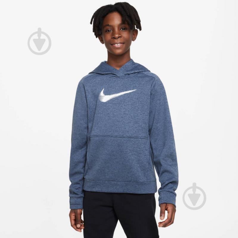 Джемпер Nike K NK TF MULTI+ PO HOODIE HBR FD3893-410 р.L синий - фото 1