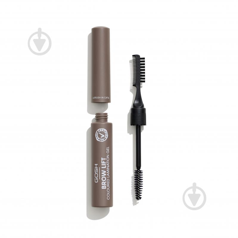 Гель для бровей GOSH для ламинирования Brow Lift 002 Grey Brown 6 мл - фото 1