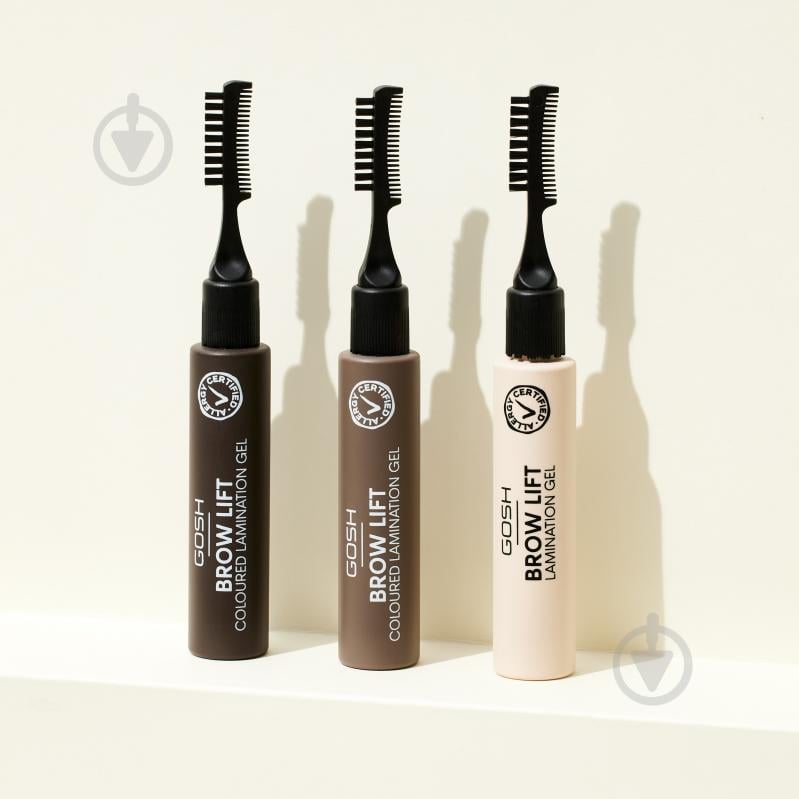 Гель для бровей GOSH для ламинирования Brow Lift 002 Grey Brown 6 мл - фото 4