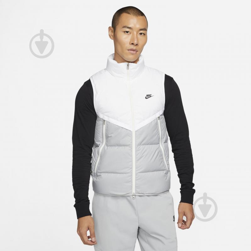 Жилет Nike M NSW SF WINDRUNNER VEST DD6817-100 р.M серый - фото 1