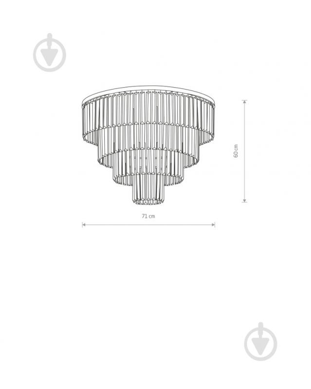 Люстра потолочная Nowodvorski Cristal 12x60 Вт E14 черный 7630 - фото 3