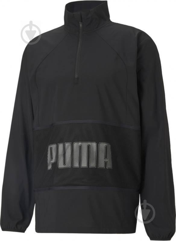 Ветровка мужская демисезонная Puma TRAIN GRAPHIC 1 2 ZIP JACKET 52012001 р.S черная - фото 2