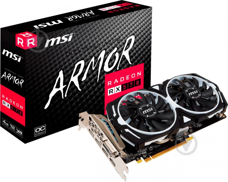 Відеокарта MSI Radeon RX 570 Armor OC 4GB GDDR5 256bit (RX 570 ARMOR 4G OC) - фото 1