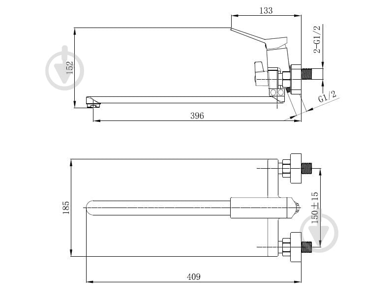 Смеситель для ванны Mixxen BONNIE L320 MXKL0732 - фото 2