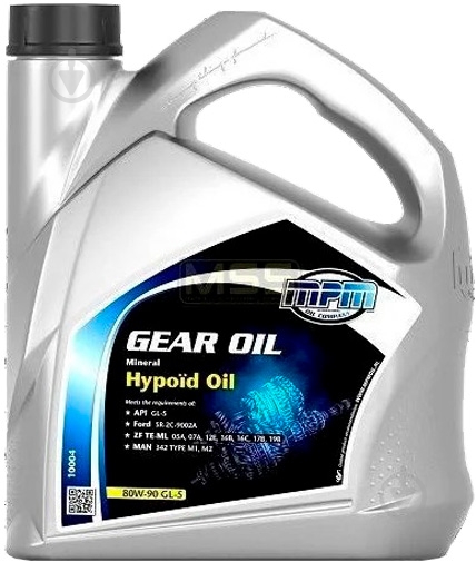 Мастило трансмісійне MPM Gearoil GL-5 Mineral Hypoid Oil 80W-90 4 л (10004) - фото 1