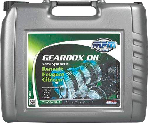 Масло трансмиссионное MPM Gearboxoil GL-5 Semi Synthetic RPC 75W-90 20 л (13020) - фото 1