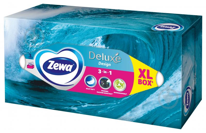Салфетки гигиенические в коробке Zewa Deluxe Design 3 слоя 150 шт. - фото 1 Салфетки гигиенические в коробке Zewa Deluxe Design 3 слоя 150 шт. - фото 1