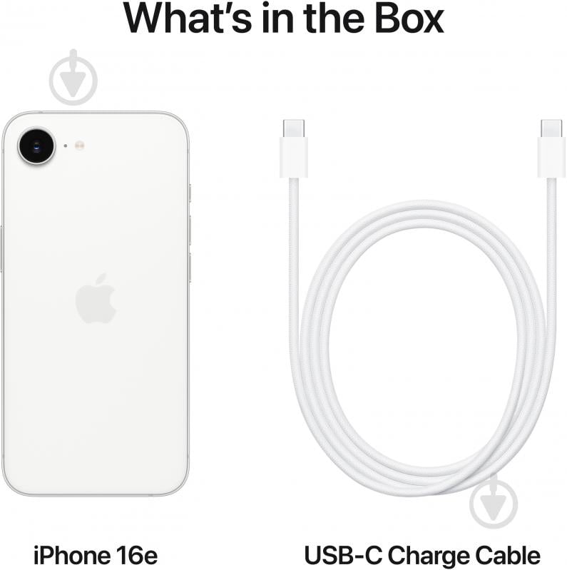 Смартфон Apple iPhone 16e 128GB white (MD1R4SX/A) - фото 6