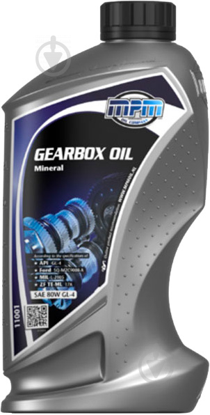 Масло трансмиссионное MPM Gearboxoil SAE GL-4 Mineral 80W 1 л (11001) - фото 1