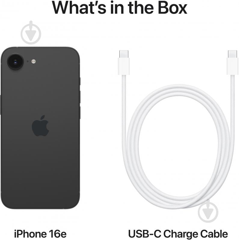 Смартфон Apple iPhone 16e 512GB black (MD1X4SX/A) - фото 8