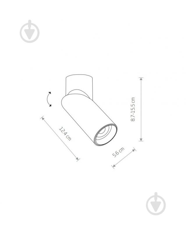 Светильник точечный Nowodvorski India 15 Вт GU10 черный 7858 - фото 2