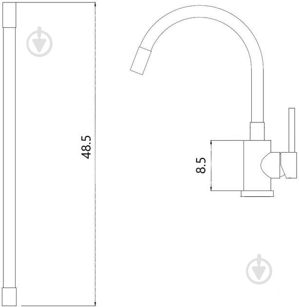 Змішувач для кухні Silver TWIST SLUN0721 - фото 2