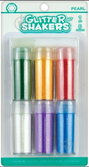 Блестки декоративные Pearl Glitter Shaker с клеем XD0702 6 шт. - фото 1