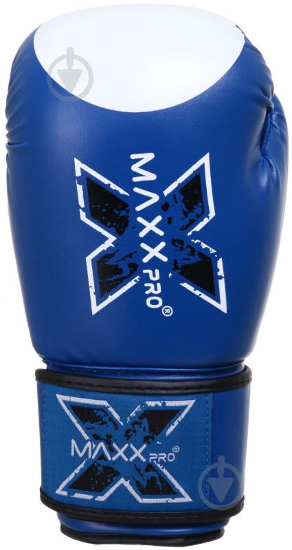 Боксерские перчатки MaxxPro AVG-616 12oz синий - фото 2
