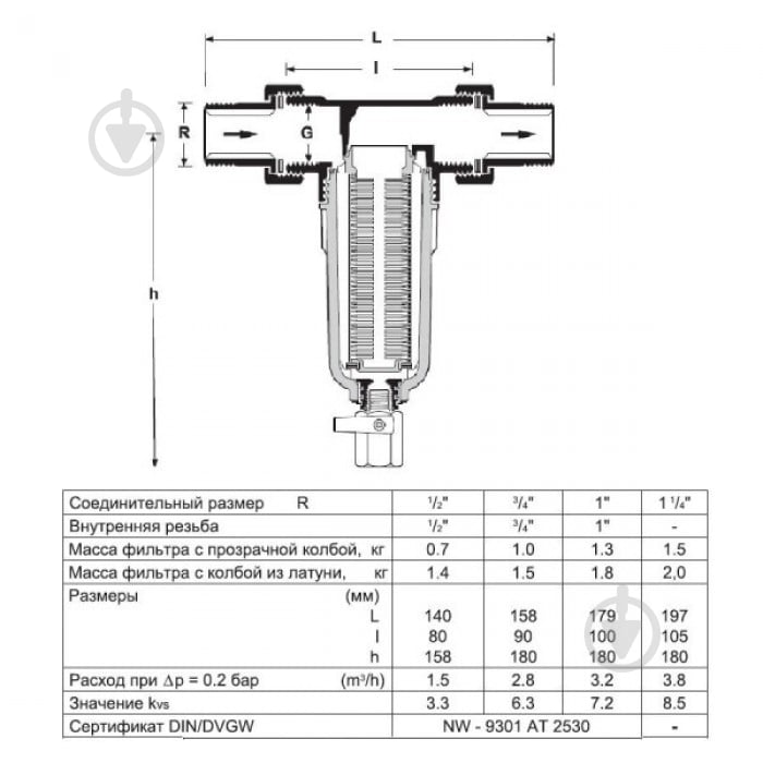 Фільтр для води Resideo тонкого очищення Honeywell FF06-1 АА - фото 6