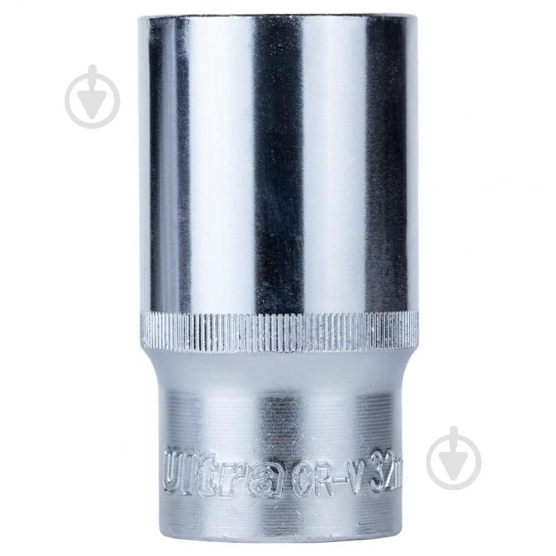 Насадка шестигранна довга 1/2" 32 мм CrV Ultra 6072322 - фото 1