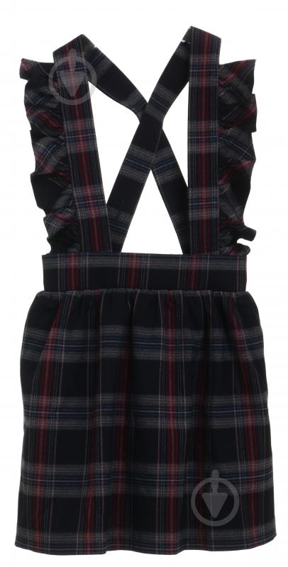 Юбка на лямках Sasha р.140 клетка 4454/30 - фото 1
