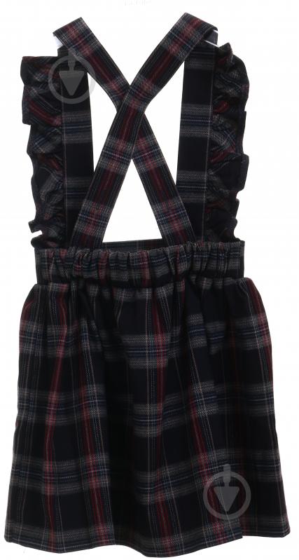 Юбка на лямках Sasha р.140 клетка 4454/30 - фото 3