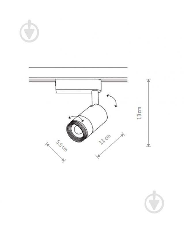 Трековый прожектор Nowodvorski 9 Вт 4000K К белый 7624 - фото 2