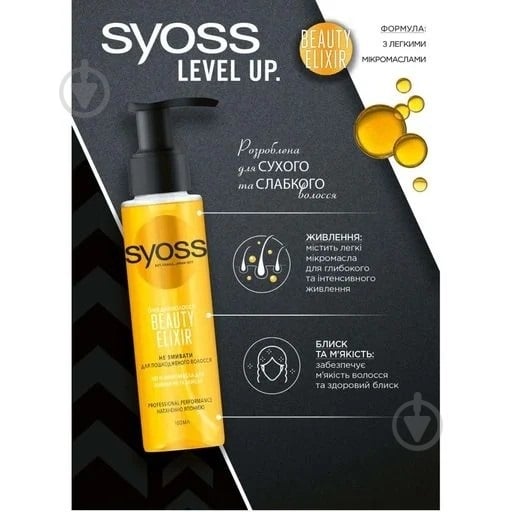 Засіб для волосся SYOSS Beauty Elixir для пошкодженого волосся 100 мл - фото 2